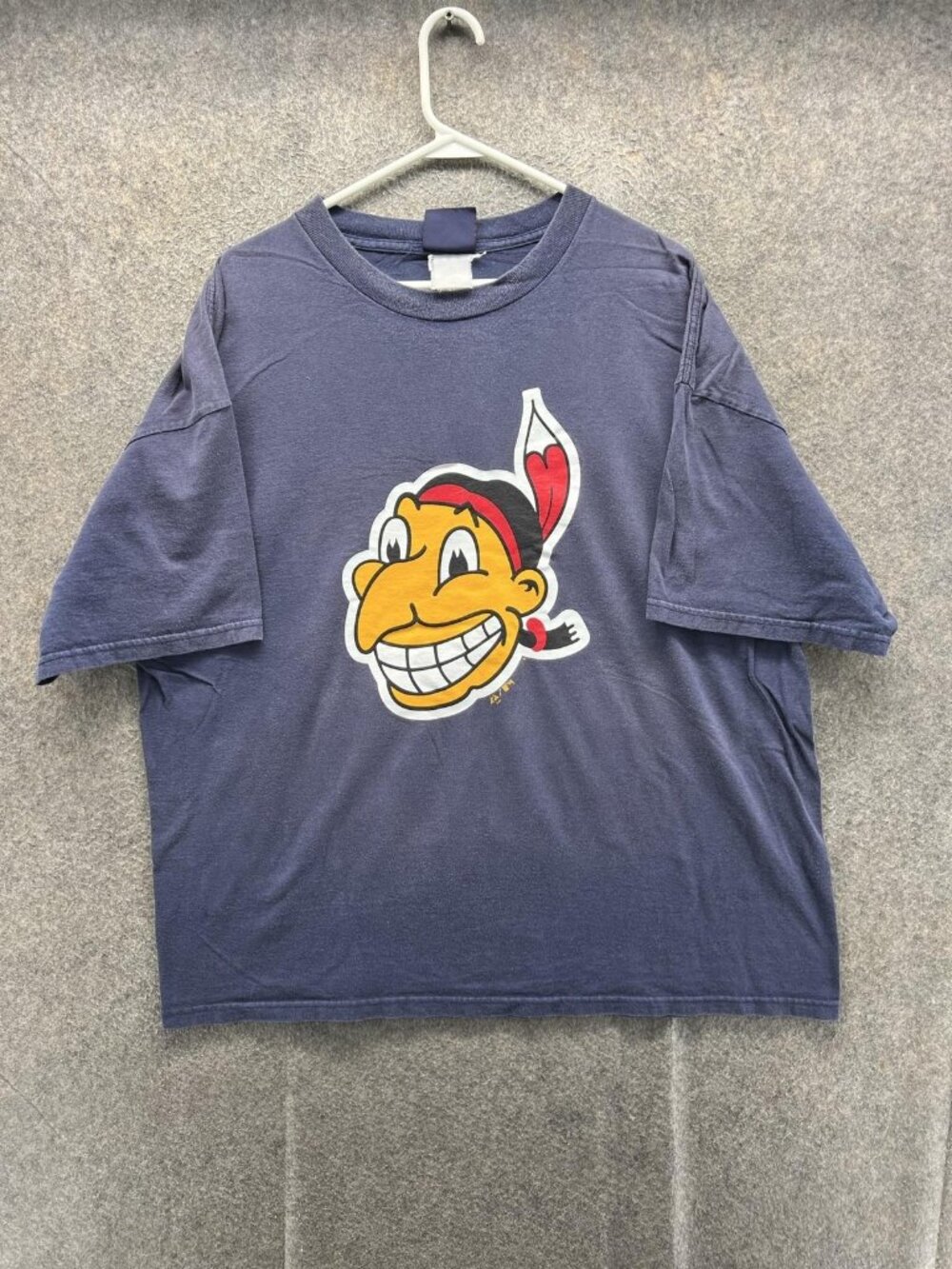 Cleveland Giants Shirt Mens XL Blue MLB Baseball Cooperstown Collection Graphic